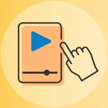 Icon depicting digital video player